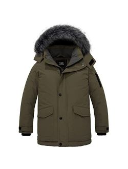 ZSHOW Boys' Warm Winter Coat Waterproof Parka Hooded Puffer Jacket