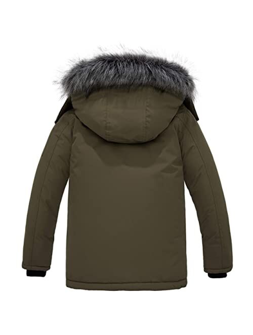 ZSHOW Boys' Warm Winter Coat Waterproof Parka Hooded Puffer Jacket