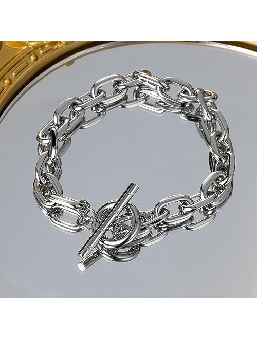 MVMT Women's Chunky Cable Stainless Steel Bracelet