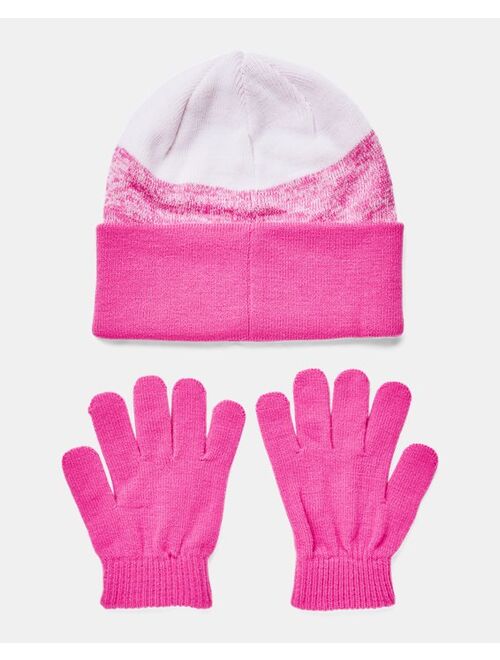 Under Armour Girls' UA Beanie & Gloves Combo