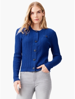 Women's Long Sleeve Button-Up Textured Cardigan