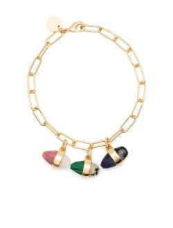 gemstone-pendants chain bracelet