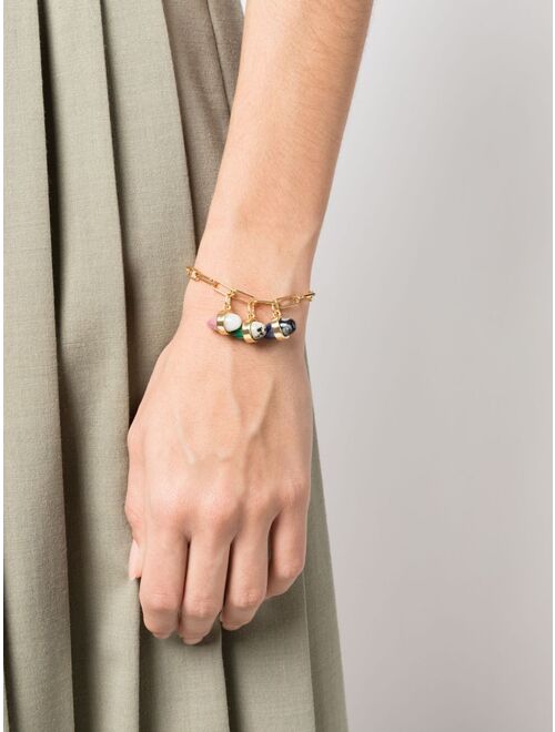Maje gemstone-pendants chain bracelet