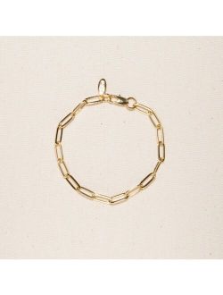 Joey Baby 18K Gold Plated Paper Clip Anne Bracelet 8" For Women and Girls