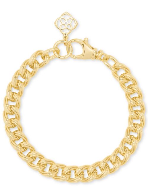 Kendra Scott Pav Logo Charm Chain Link Bracelet