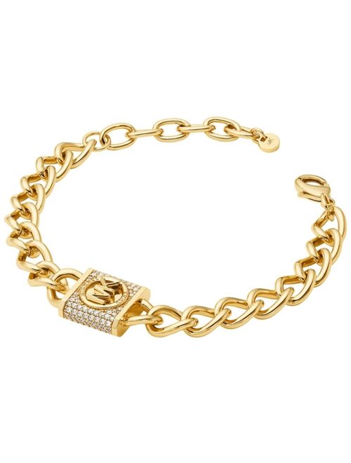 Michael Kors Cubic Zirconia Pave Lock Chain Bracelet