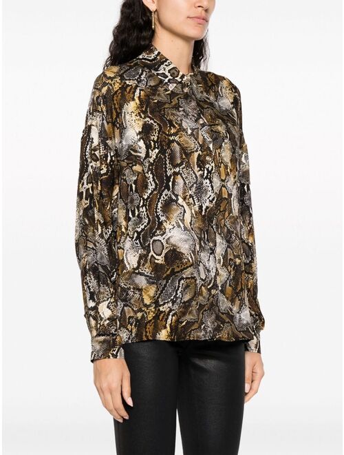 Just Cavalli python-print long-sleeves shirt