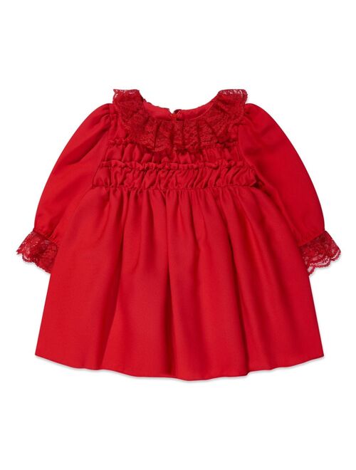 Patachou smocked-panel chiffon dress