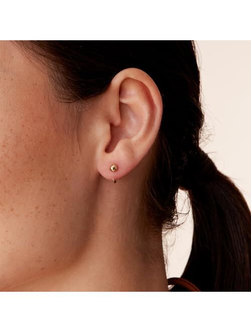 PAVOI 925 Sterling Silver Huggie Half Hoop Earrings | Hypoallergenic Minimalist Tiny Cartilage Earring
