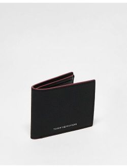 leather mini cc wallet in black