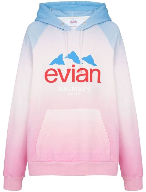 Balmain x Evian gradient-effect hoodie