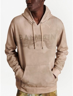 logo-print organic-cotton hoodie