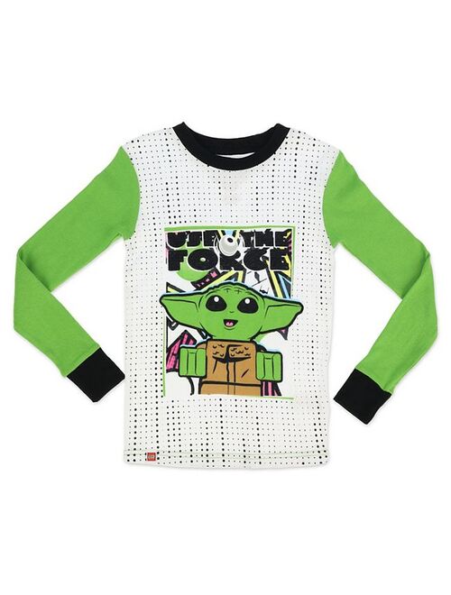 Licensed Character Boys 4-10 Lego Baby Yoda 2-Pc. Pajama & Slipper Set