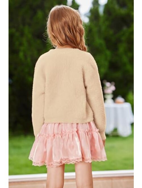 GRACE KARIN Girls Long Sleeve Bolero Shrug Cardigan Sweater Dress Cover Up 6-12Y