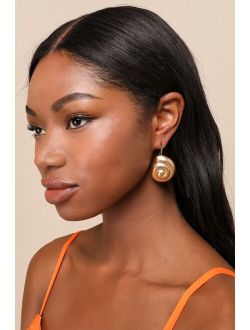 Casa Clara Saved by the Shell Gold Shell Statement Earrings