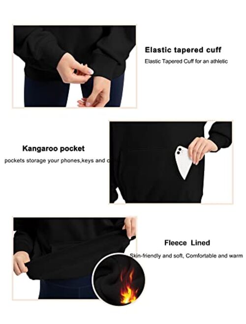 THE GYM PEOPLE Women's Oversized Hoodie Loose fit Soft Fleece Pullover Hooded Sweatshirt With Pockets