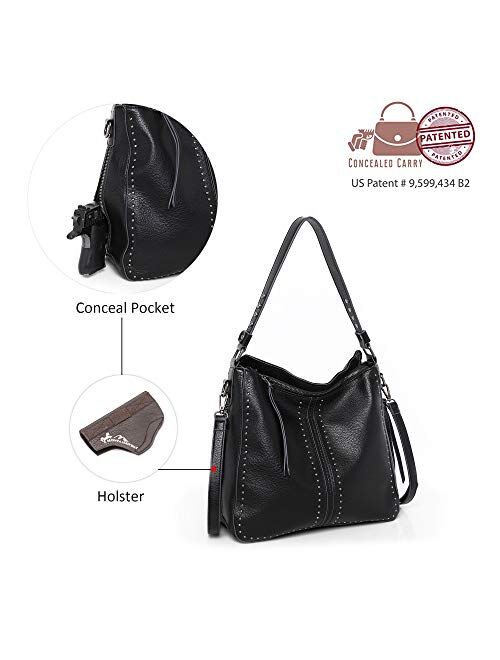 Montana West Hobo Bag for Women Large Conceal Carry Purse and Handbag Crossbody Shoulder Bag with Holster