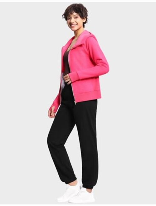 THE GYM PEOPLE Women's Fleece Sweatpants Warm Workout Joggers Pants with Pockets