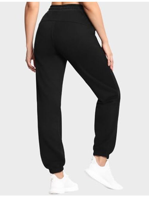 THE GYM PEOPLE Women's Fleece Sweatpants Warm Workout Joggers Pants with Pockets