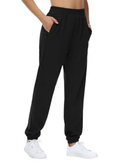 Women's Baggy Cinch Bottom Sweatpants Lightweight Workout Joggers Pants with Pockets