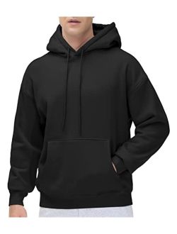 Men's Fleece Pullover Hoodie Loose Fit Ultra Soft Hooded Sweatshirt With Pockets