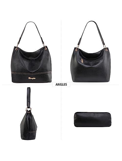 Montana West Wrangler Hobo Bags for Women Vegan Leather Top Handle Shoulder Purses and Handbags