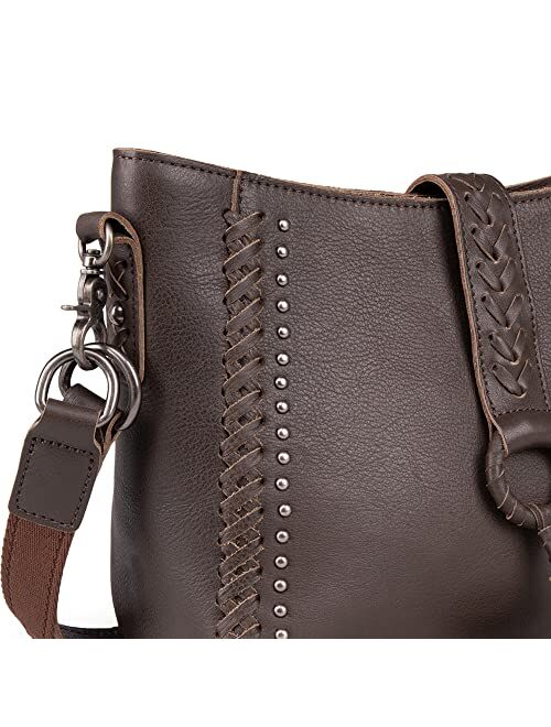 Montana West Hobo Purse Western Satchel Shoulder Bags for Women Genuine Leather Crossbody
