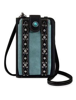 Small Crossbody Cell Phone Purses for Women Western Cell Phone Wallet Bags Purses and Handbags with Coin Pocket