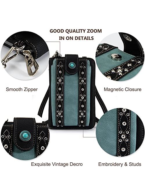 Montana West Small Crossbody Cell Phone Purses for Women Western Cell Phone Wallet Bags Purses and Handbags with Coin Pocket