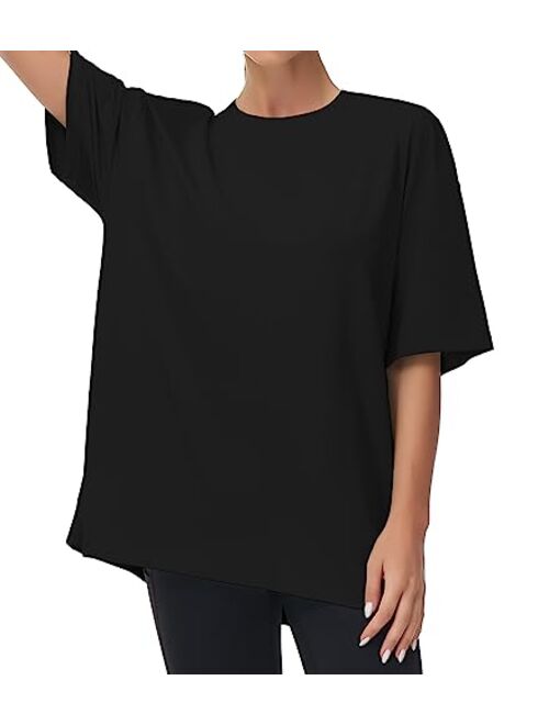 THE GYM PEOPLE Women's Casual Oversized T-Shirts Summer Crewneck Short Sleeve Workout Basic Tee Tops