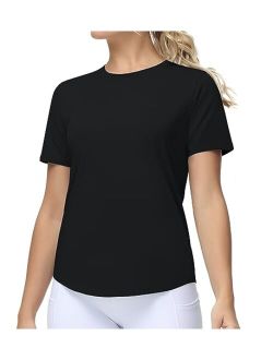 Women's Workout Short Sleeve Breathable T-Shirts Athletic Yoga Tee Tops