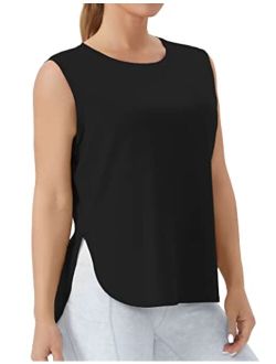 Women's Workout Tank Tops Loose Fit Sleeveless Cotton Running Shirts