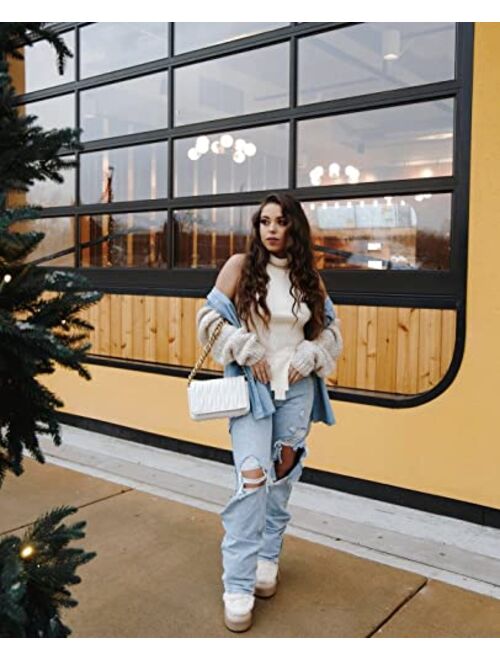 Montana West Quilted Handbags for Women Crossbody Bags Trendy Small Purses and Top Handle Handbags