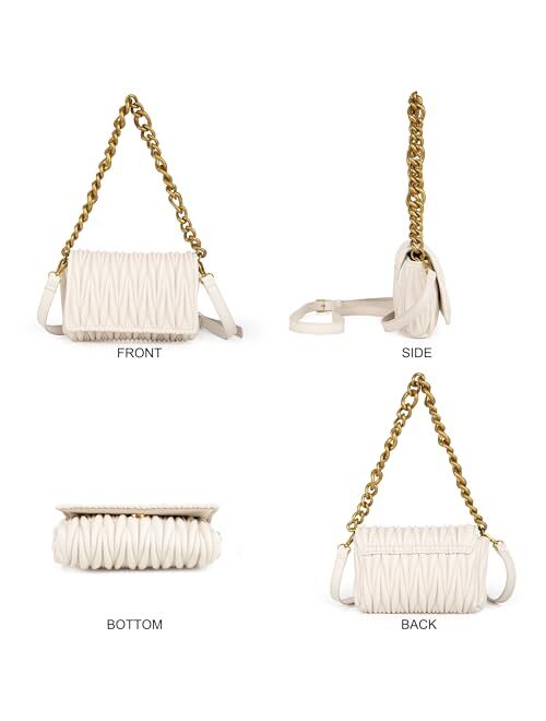 Montana West Quilted Handbags for Women Crossbody Bags Trendy Small Purses and Top Handle Handbags