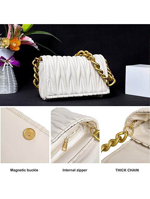 Montana West Quilted Handbags for Women Crossbody Bags Trendy Small Purses and Top Handle Handbags