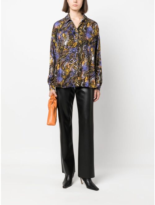 Just Cavalli python-print long-sleeves shirt