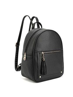 Small Backpack Purse for Women Anti Theft Backpack with Secured Zipper & Tassel