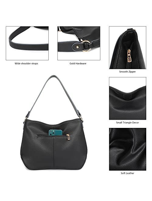 Montana West Hobo Bags Vegan Leather Purses and Handbags for Women Top Handle Shoulder Bags