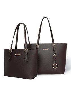 Tote Handbag for Women Shoulder Bag Large and Medium 2PCS Purses Set