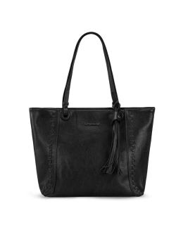 Tote Purses and Handbags for Women Large Shoulder Top Handle Bags with Zipper