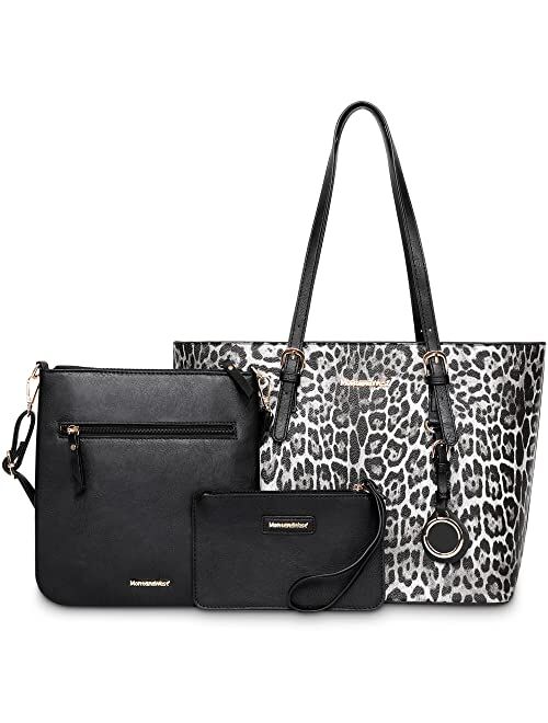 Montana West 3pcs Handbag Set Leopard Print Tote Bag for Women