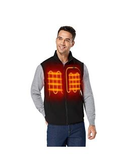 Men's Fleece Heated Vest with Battery Pack