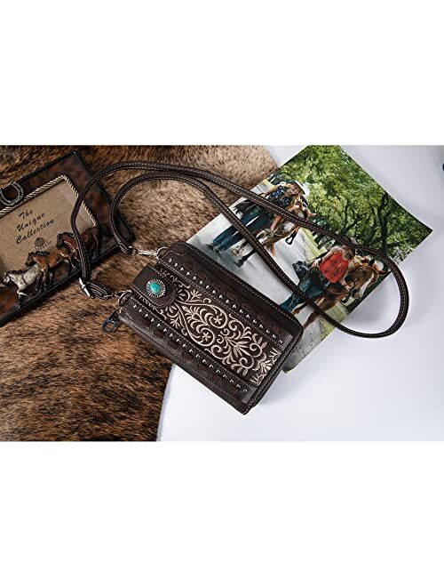 Montana West Western Style Small Crossbody Cell Phone Purses for Women Phone Bags Wallet with Coin Pocket