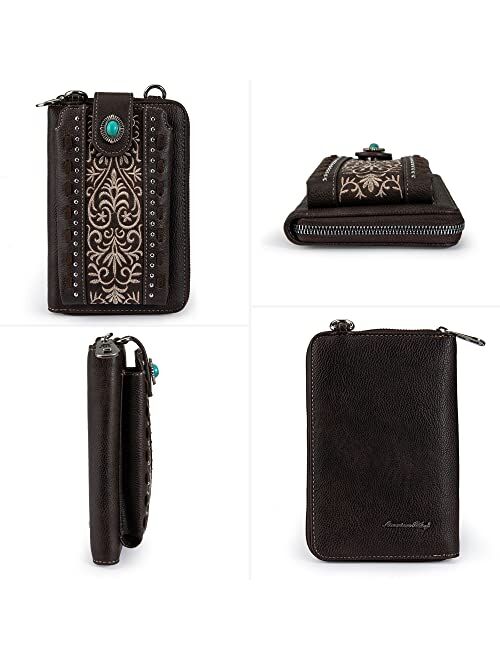 Montana West Western Style Small Crossbody Cell Phone Purses for Women Phone Bags Wallet with Coin Pocket