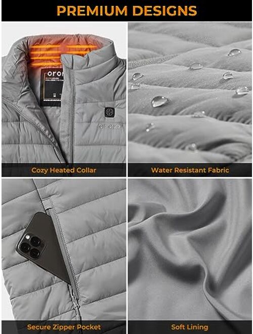 ORORO Women's Lightweight Heated Vest with Battery Pack