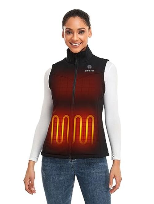 ORORO Women's Heated Vest with Battery - Electric Fleece Vest Base Layer