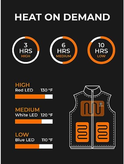 ORORO Women's Heated Vest with Battery - Electric Fleece Vest Base Layer