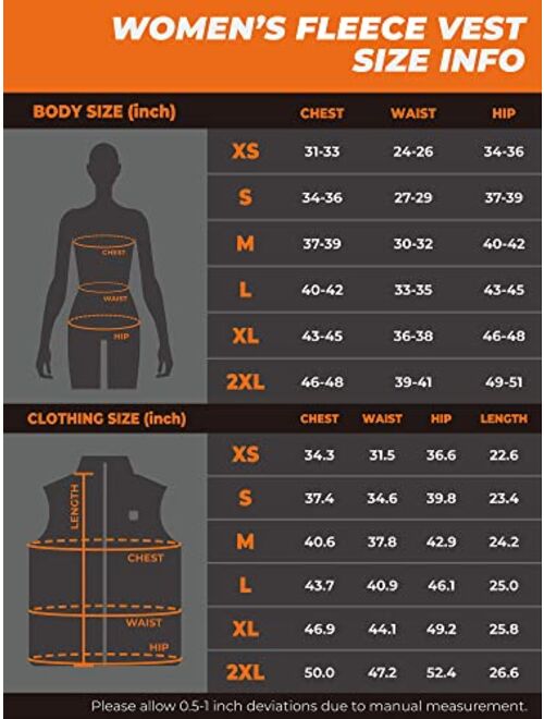 ORORO Women's Heated Vest with Battery - Electric Fleece Vest Base Layer