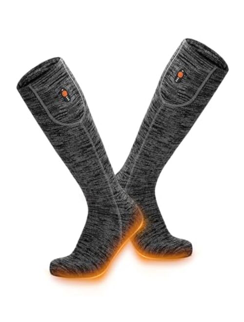 ORORO Heated Socks for Men Women, Rechargeable Electric Socks for Cold Feet