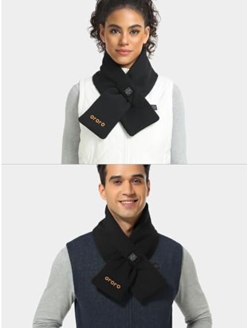 ORORO [Upgraded Battery] Heated Scarf with Battery, Up to 12 Hours of Warmth, Cordless Neck Heating Pad